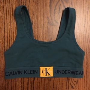 Urban Outfitters x Calvin Klein Green Bra